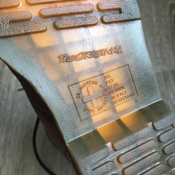 Dr. Martens Original 1460 Smooth Leather Lace Up Boots Cherry Red Size US 6 - Picture 8 of 17